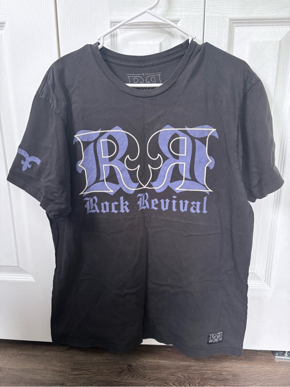 Rock Revival Black Tee with Purple Graphic Logo